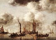 CAPELLE, Jan van de Dutch Yacht Firing a Salvo fg oil painting reproduction